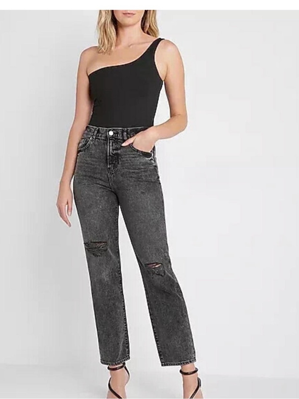 Express Straight Ankle High Rise